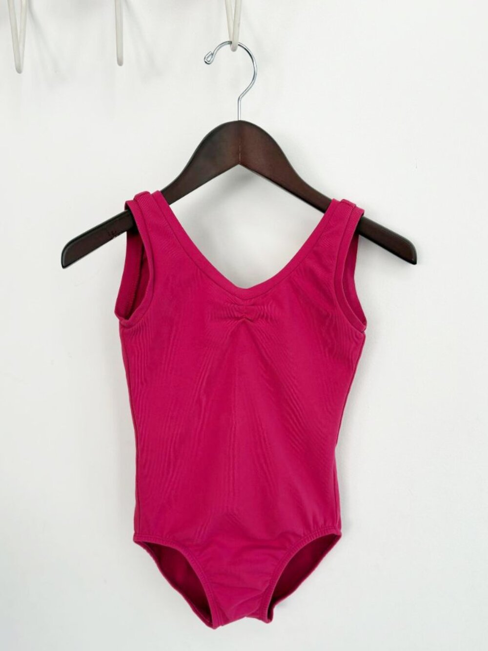 Grettawear Girl's Dark Pink Tank Style Pinch Front Leotard